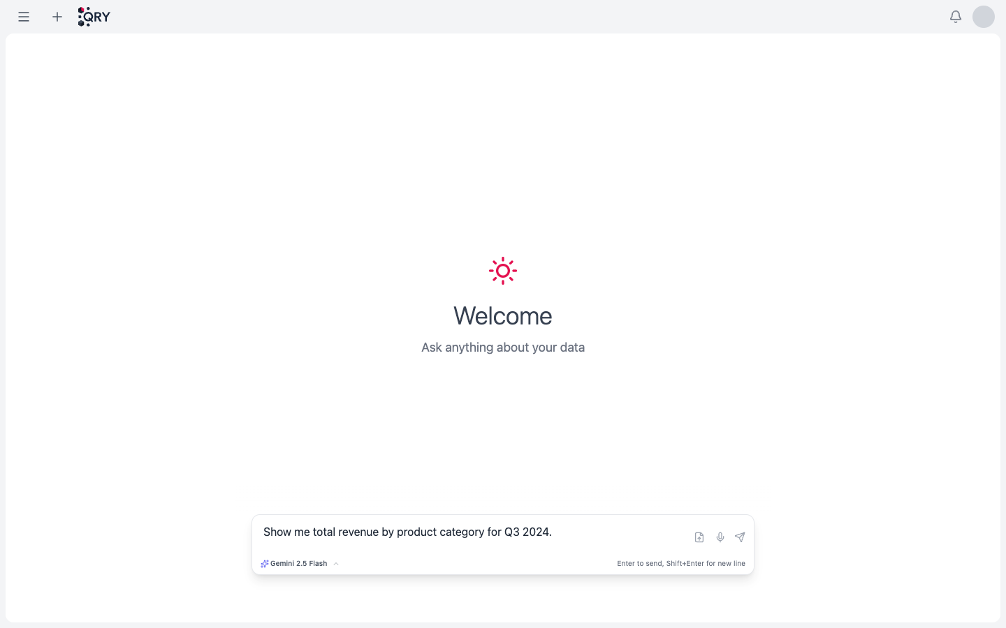 Prompt input with first question